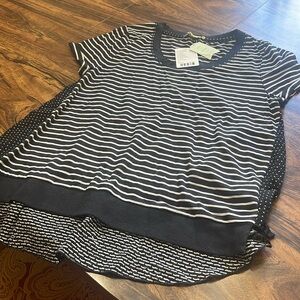 Anthropology top medium black &white new original $58 now $28